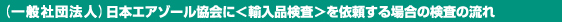 (一般社団法人)日本エアゾール協会に<輸入品検査>を依頼する場合の検査の流れ
